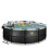 EXIT TOYS EXIT Black Leather Pool 14ft x 48in with Sand Filter Pump and Dome – Black 8