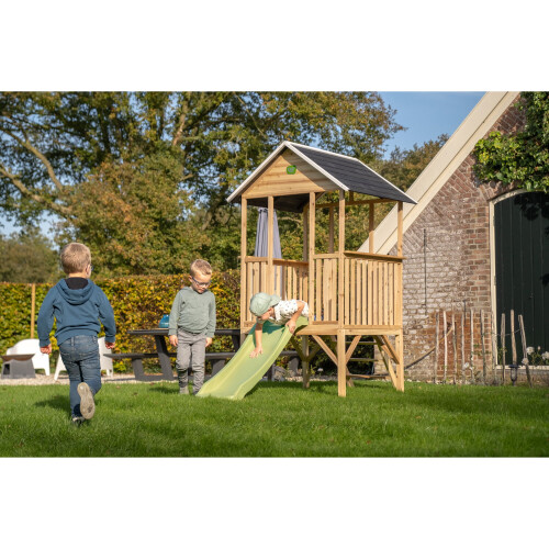 EXIT TOYS EXIT Panorama 300 wooden playhouse with slide 2
