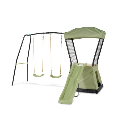 EXIT TOYS EXIT Ivy outdoor playset with slide and swing set 1