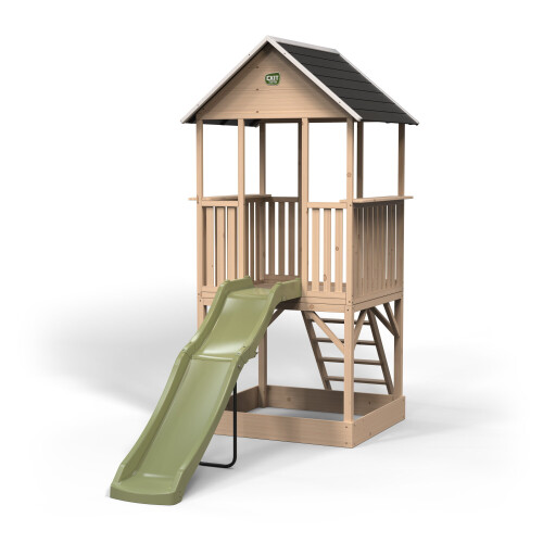 EXIT TOYS EXIT Panorama 500 wooden playhouse with slide and sandpit