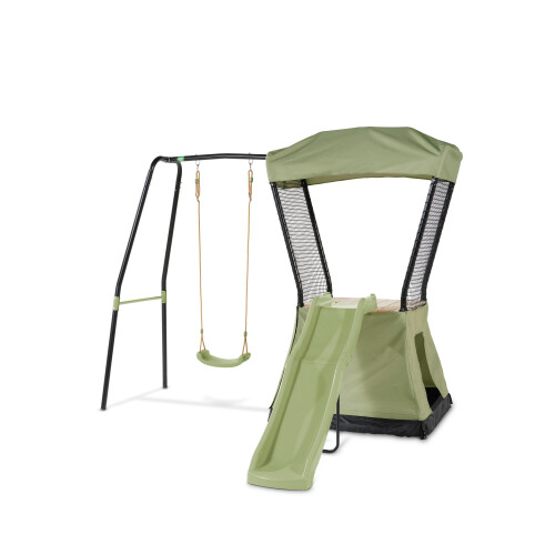EXIT TOYS EXIT Ivy outdoor playset with slide and swing 1