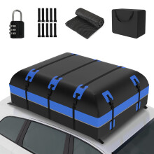Large Car Roof Box 600L Rooftop Cargo Carrier Bag Waterproof Blue UK