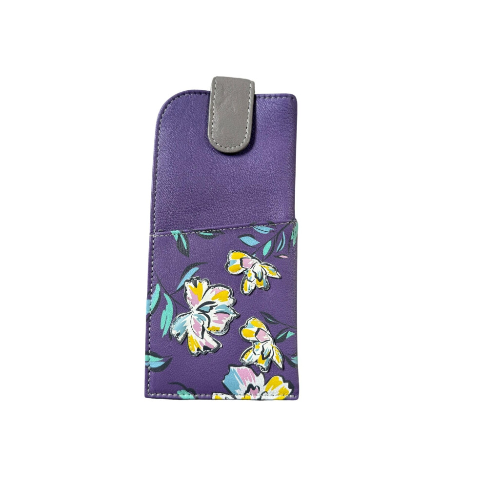 Mala Leather Purple (Purple) Zinnia Glasses Case