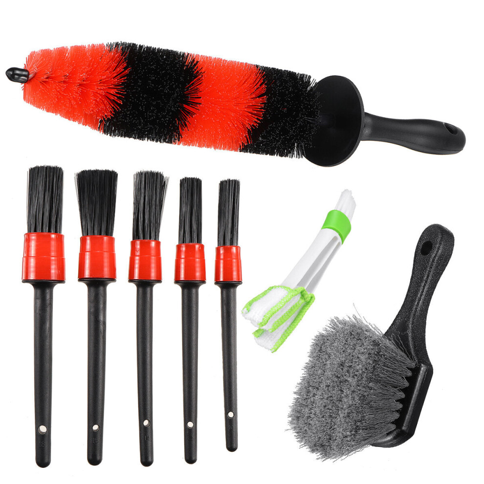 Dirt Dust Brush Car Cleaning Detailing Brush Set For Car Motorcycle Interior Exterior Leather Air Vents Clean 4250937603799
