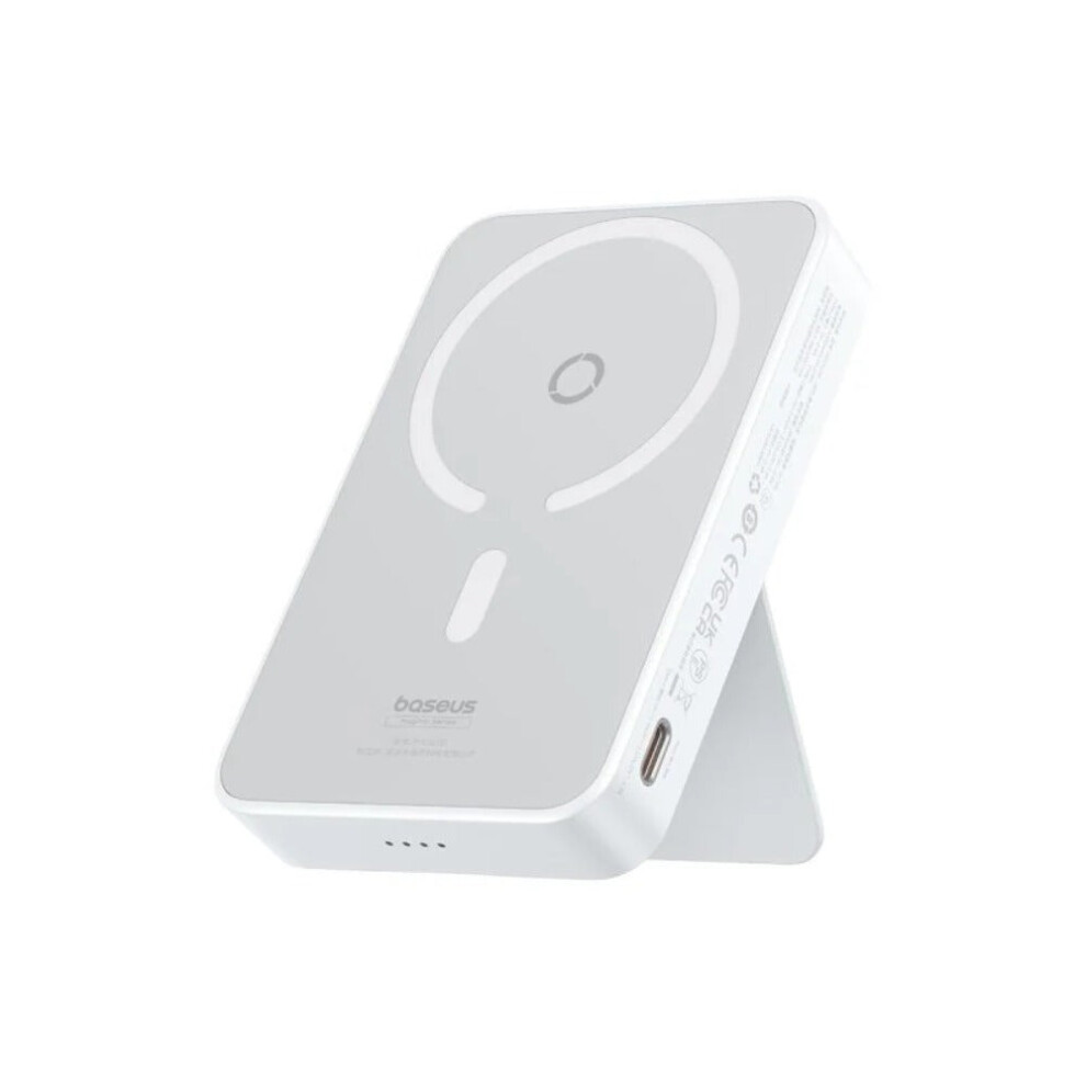 (White) 20W 5000Mah Magnetic Wireless Power Bank With Fast Charging For Iphone 15, Samsung White 1138392724125