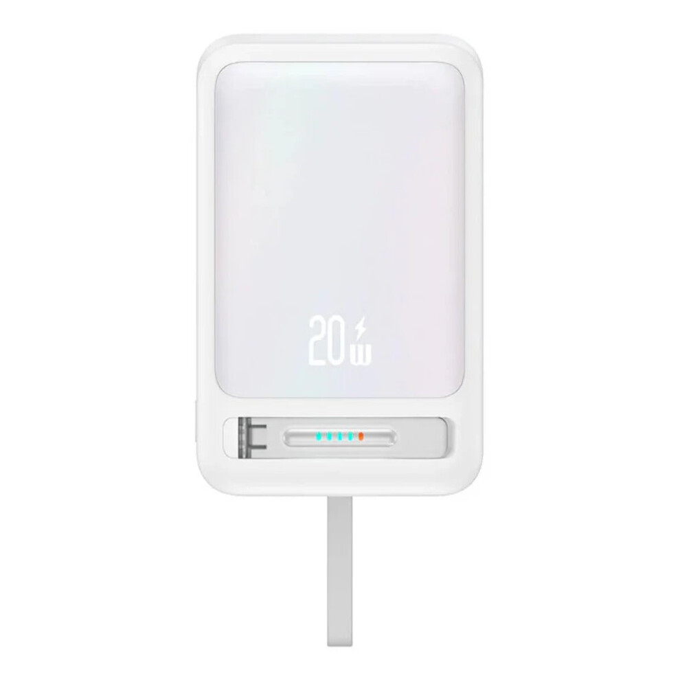 (Black) 10,000mAh Magnetic Wireless Power Bank, Fast Charging, Built-in Bracket for iPhone, Samsung
