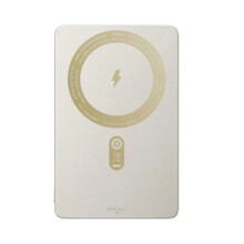 (Gold) 15W 5000mAh Wireless Magnetic Power Bank Fast Charging for iPhone & Samsung