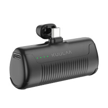 (Black) Mini 4500mAh Type-C Power Bank Fast Charging for iPhone 12-14 Pro Max