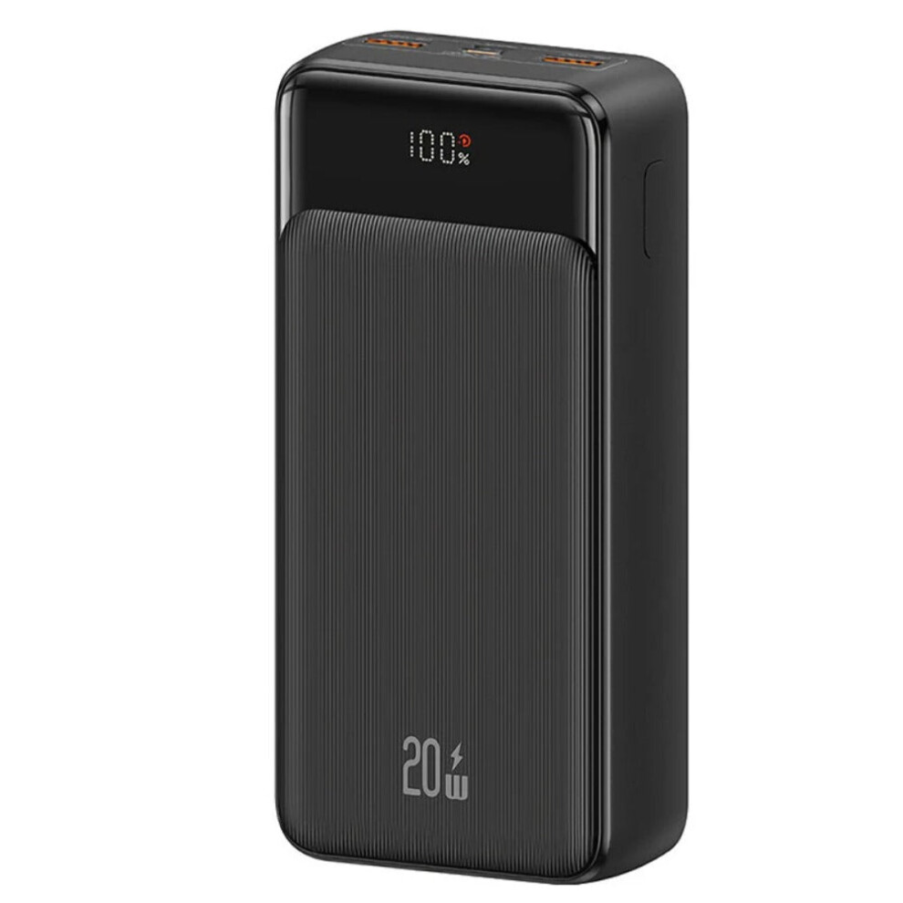 20W 30000Mah Power Bank With Dual Usb-A+Usb-C Pd Qc3.0 Fast Charging Black 1138392724835