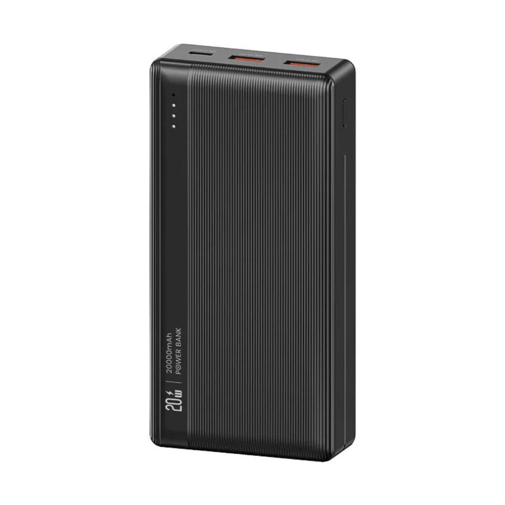 (Black) Fast Charging Power Bank 10000mAh/20000mAh, 2 Inputs & 3 Outputs, QC PD AFC FCP