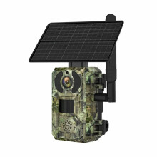 (US Version) 4MP 1440P 4G Wildlife Camera with Solar Panel, PIR Motion Sensor, Waterproof, Night Vision for Hunting and Trail Use