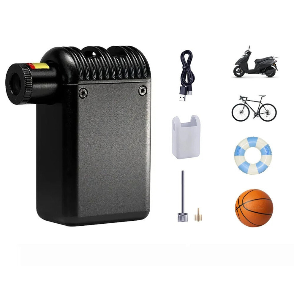 100PSI Mini Electric Bike Pump - Auto Inflator for Bicycle/Motorcycle/Ball, 110g Cordless, Overheat Protection