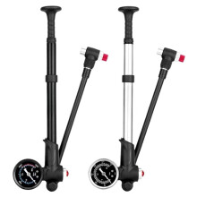(Black) Portable High-pressure 300psi Bike Air Pump With Gauge For Fork & Rear Suspension Shock Absorber Mountain Bicycle Inflator