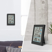 (White) LCD Digital Smart Wireless Weather Station In/Outdoor Thermometer Hygrometer Remote Sensor Alarm Time Clock Weather Forecast
