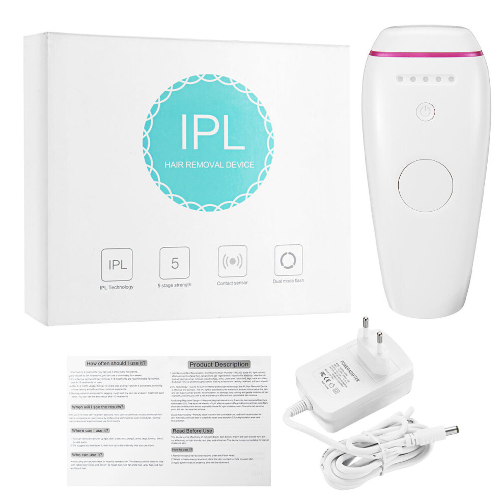 Greenzech White 500000 Pulses Ipl Laser Epilator Hair Removal Permanently Facial Armpit Leg Hair Remover Depilator