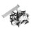 Car Side Skirt Extension Blades Matte Black Universal 11
