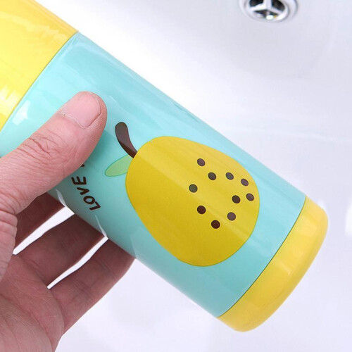 (Pear) Portable Travel Case Toothpaste Box Cartoon Toothbrush Storage Cup Baskets Holder 2