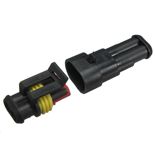 Car Part 2 Pin Way Sealed Waterproof Electrical Wire Connector Plug 2