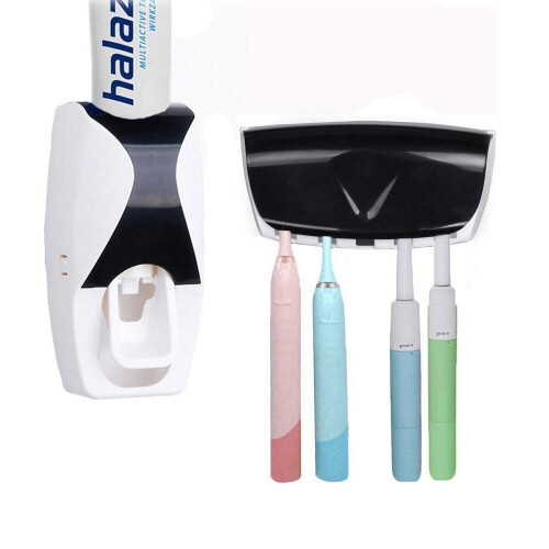 Automatic Bathroom Wall Mounted Toothpaste Dispenser With Five Toothbrush Holder 2