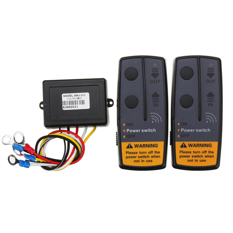 12V 24V Digital 2.4G Wireless Winch Remote Control Recovery Kit For Jeep Suv Atv Black 6093316936716