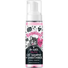 Bugalugs No Rinse Cat Shampoo & Conditioner with Baby Fresh Fragrance. Brush through, for cats and kittens. Foam action grooming dry shampoo kitten