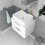 NES Home Nes Home 600mm White Wall Hung Vanity Unit, Worktop With Square Bowl Basin 4