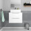 NES Home Nes Home 600mm White Wall Hung Vanity Unit, Worktop With Square Bowl Basin 2