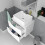 NES Home Nes Home 600mm White Wall Hung Vanity Unit, Worktop With Square Bowl Basin 3