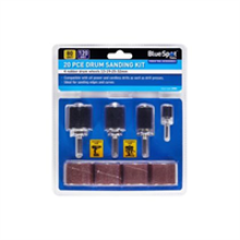 Blue Spot Tools Drum Sanding Kit 4 Rubber Drum Wheels - 20 Piece