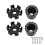 Black aluminum fork cups 1