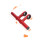 Red aluminum double pole extension tube (double bracket) 3