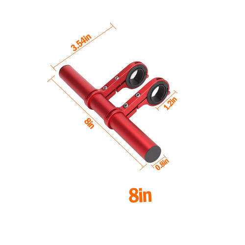 Red aluminum double pole extension tube (double bracket) 2