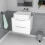 NES Home Nes Home 600mm White Wall Hung Vanity Unit, Worktop With Square Basin 1