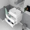 NES Home Nes Home 600mm White Wall Hung Vanity Unit, Worktop With Square Basin 4