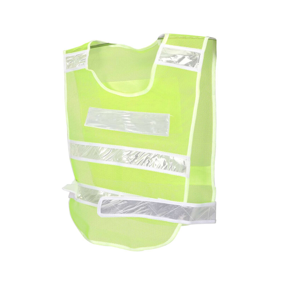 Fluorescent Green Reflective Vest With Fishing Net Appearance 5415817631159