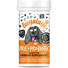 Bugalugs Probiotics For Dogs - Powder, Simple To Add To Food - Complete Daily Digestive Support With Probiotics & Prebiotics For Healthy Dogs (80g)