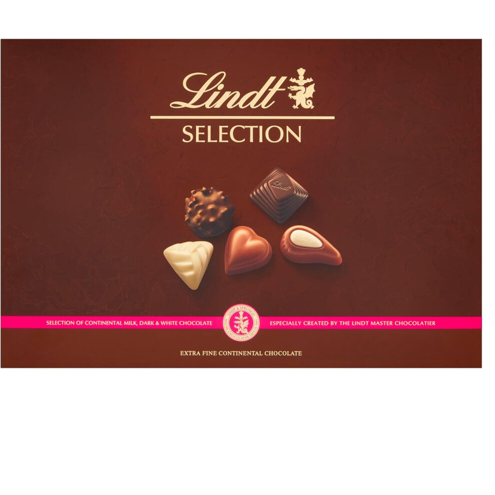 Lindt Selection Chocolate Box Extra Large 40 Assorted Milk Dark & White Chocolates 427g Sharing Box Birthday Celebrations Congratulations Thank you
