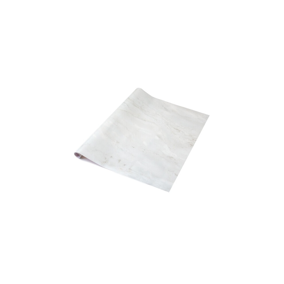 (67.5Cm, 10M) Marble Romeo Matt White Sticky Back Plastic Vinyl Wrap Film 5060578106707
