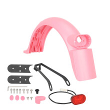 Pink rear fender kit with light, metal bracket and hook for M365 Pro/Pro2 scooter