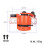 Orange caliper/brake for Xiaomi M365 as original 8