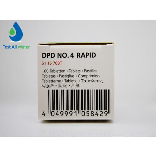 Lovibond DPD 4 Rapid Dissolving Tablets (100 Tablets) 1