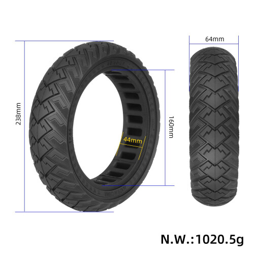 Ulip black 60/65-6.9 off-road solid tire with wing pattern for Segway Ninebot Max G2 G65 E-Scooter 1
