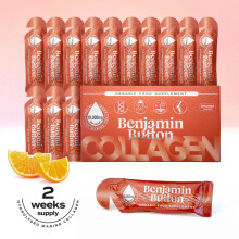 BB Orange Marine Collagen Liquid Sachets (14): 10,000mg Hydrolysed Marine Collagen + Vitamin C + Hyaluronic Acid, Orange Flavour