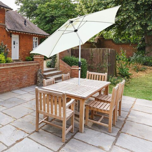 Glamhaus Tilting Garden Parasol with Crank Handle