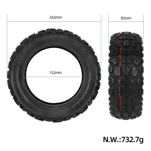 TUOVT 10*3 Outer Tire for 80/65-6 or 255*80 Tire 1