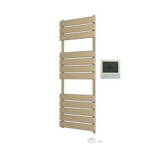 (500mm W x 1200mm H, Yes ) Richmond Electric Heated Towel Rail Brushed Brass