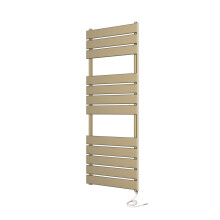 (500mm W x 1200mm H, No) Richmond Electric Heated Towel Rail Brushed Brass