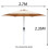 Tilting Garden Parasol - KHAKI 1