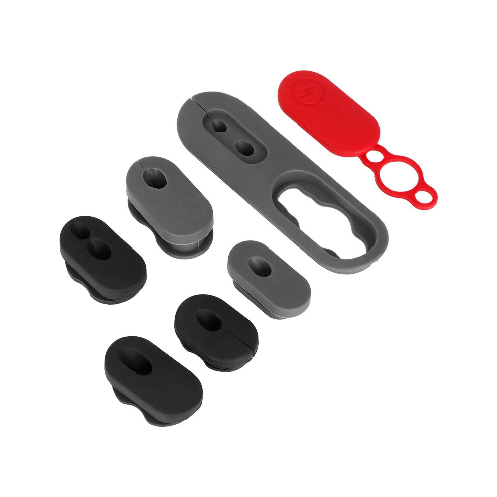 Gaine en silicone noire et couvercle magnétique rouge pour les scooters Xiaomi 4