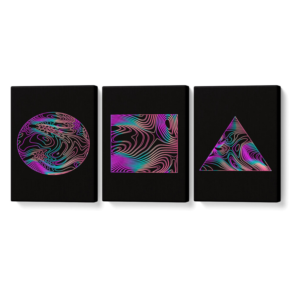 (Medium 20 x 42 Inches) Neon Shapes-image-OPC-PGJHPHD-NEW